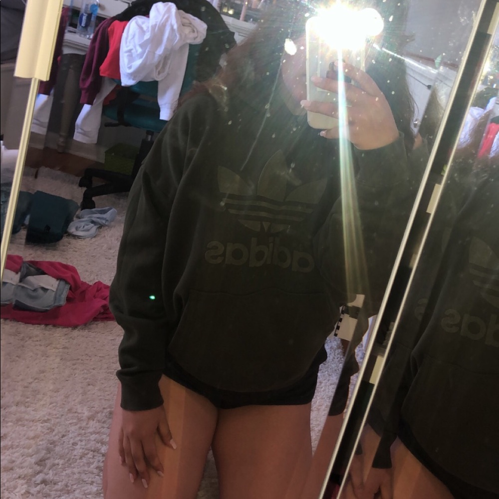 Green addidas hoodie